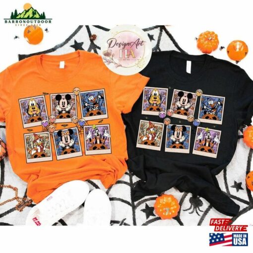 Mickey Friends Polaroid Disney Halloween Shirt Skeleton T-Shirt Hoodie