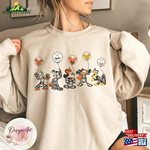 Mickey Friends Skeleton Halloween Shirt Disney Costume T-Shirt Hoodie