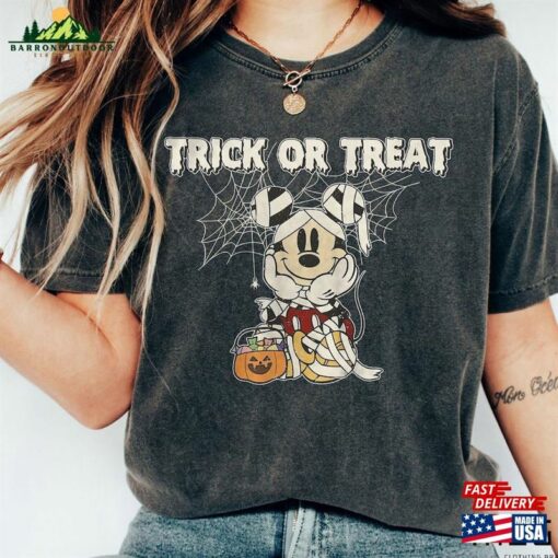 Mickey Ghost Halloween Comfort Color Shirt Mummy Spooky Season T-Shirt Classic