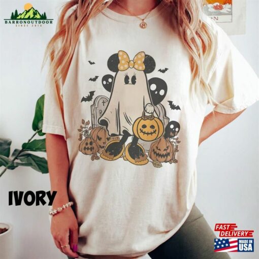 Mickey Ghost Halloween Comfort Color Shirt Retro Spooky Season Character Classic Sweatshirt