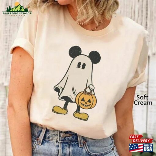 Mickey Ghost Halloween Comfort Color Shirt Retro Spooky Season Classic Hoodie