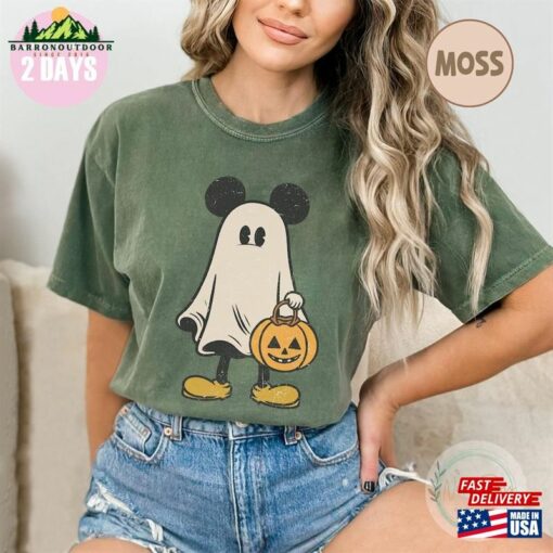 Mickey Ghost Halloween Comfort Color Shirt Retro Spooky Season Classic Sweatshirt