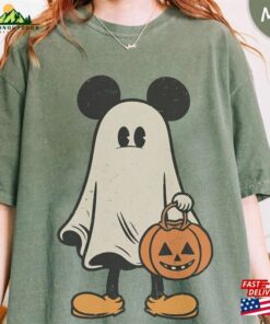 Mickey Ghost Halloween Comfort Color Shirt Retro Spooky Season Sweatshirt Unisex Classic