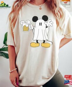 Mickey Ghost Halloween Comfort Color Shirt Retro Spooky Season T-Shirt Hoodie