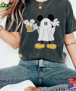 Mickey Ghost Halloween Comfort Color Shirt Retro Spooky Season T Shirt Hoodie 3