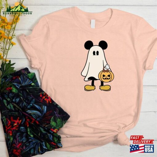 Mickey Ghost Halloween Comfort Color Shirt Retro Spooky Season Unisex Hoodie