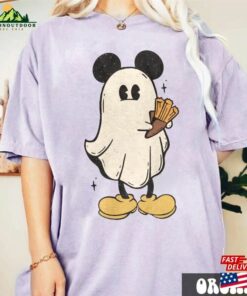 Mickey Ghost Halloween Comfort Color Shirts Retro Spooky Season T Shirt Hoodie 4