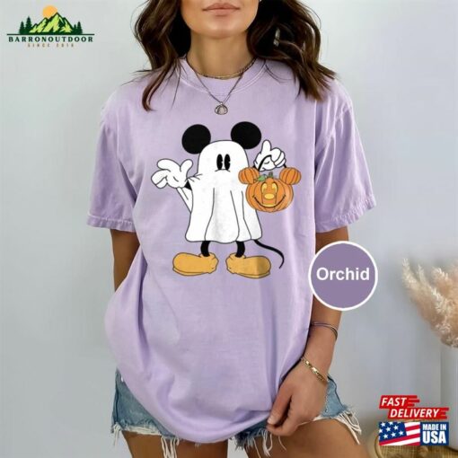 Mickey Ghost Halloween Comfort Colors Shirt Minnie Retro Disney Pumpkin T-Shirt Classic