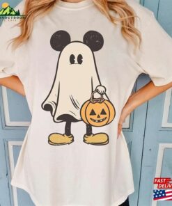 Mickey Ghost Halloween Comfort Colors Shirt Retro Spooky Season Disney Matching Classic Sweatshirt