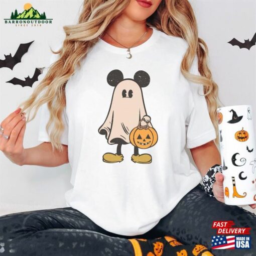 Mickey Ghost Halloween Shirt Cute Spooky Season Sweatshirt T-Shirt