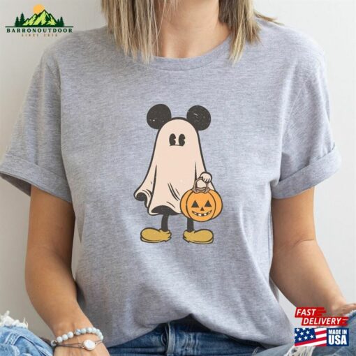 Mickey Ghost Halloween Shirt Cute Spooky Season Sweatshirt T-Shirt