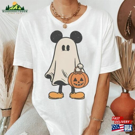 Mickey Ghost Halloween Shirt Pumpkin T-Shirt Unisex