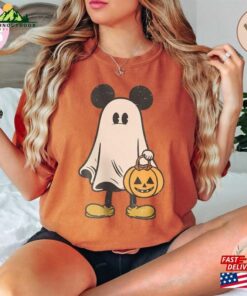 Mickey Ghost Halloween Shirt Retro Disney Character Comfort Colors Hoodie Classic 3