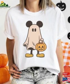 Mickey Ghost Halloween Shirt Retro Spooky Season Hoodie Unisex