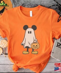 Mickey Ghost Halloween Shirt Retro Spooky Season Sweatshirt Hoodie