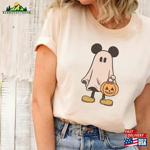 Mickey Ghost Halloween Shirt Retro Spooky Season Sweatshirt Hoodie