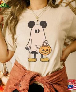 Mickey Ghost Halloween Shirt Retro Spooky Season Sweatshirt Unisex Mickey Ghost Halloween Shirt Retro Spooky Season Sweatshirt Unisex