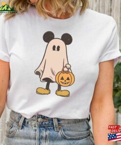 Mickey Ghost Halloween Shirt Retro Spooky Season Sweatshirt Unisex