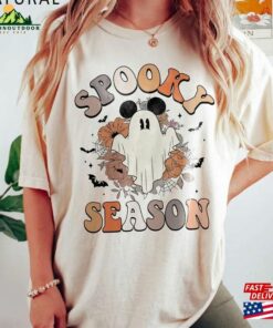 Mickey Ghost Halloween Shirt Retro Spooky Season Unisex Sweatshirt