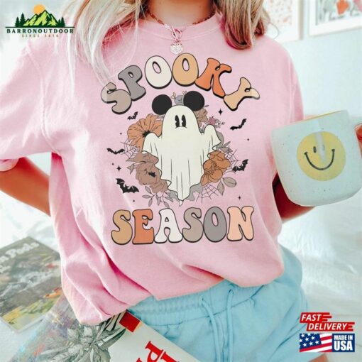 Mickey Ghost Halloween Shirt Retro Spooky Season Unisex Sweatshirt