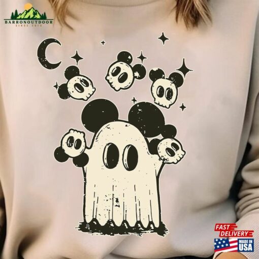 Mickey Ghost Shirt Skull Halloween Sweatshirt T-Shirt