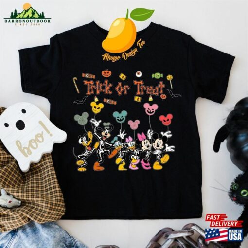 Mickey Minnie And Friends Halloween Shirts Disney 2023 T-Shirt Disneyland Trick Or Treat Shirt Unisex