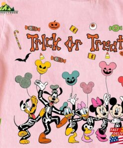 Mickey Minnie And Friends Halloween Shirts Disney 2023 T-Shirt Disneyland Trick Or Treat Shirt Unisex