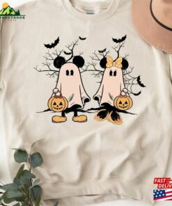 Mickey Minnie Ghost Halloween Comfort Color Shirt Vintage Spooky Season Not So Scary Classic T-Shirt