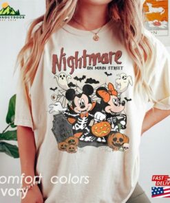 Mickey Minnie Halloween Comfort Colors Shirt Nightmare On The Main Streat Disney Skeleton Hoodie Unisex Mickey Minnie Halloween Comfort Colors Shirt Nightmare On The Main Streat Disney Skeleton Hoodie Unisex