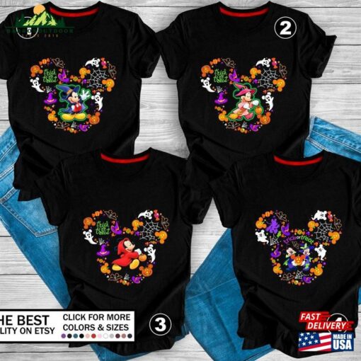 Mickey Minnie Halloween Shirts Donald Daisy Pluto Goofy Sweatshirt Classic