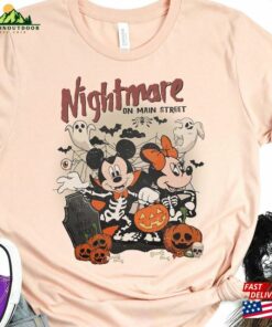 Mickey Minnie Halloween Shirts Nightmare On Main Street Vintage Disney Shirt Sweatshirt Hoodie