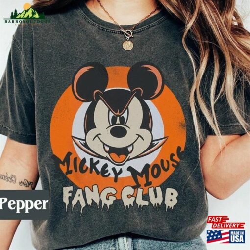 Mickey Mouse Fang Club Vampire Vintage Shirt Costume Dracula Sweatshirt Unisex Classic