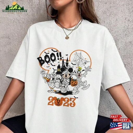 Mickey Mouse Halloween Boo 2023 Shirt Pumpkins Disneyland Unisex T-Shirt