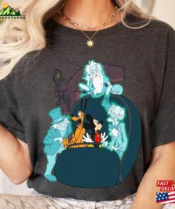 Mickey Pluto Hitchhiking Ghosts Disney Halloween Shirt Haunted Mansion Tee Disneyland Party Unisex T-Shirt