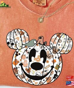 Mickey Pumpkin Halloween Comfort Color Shirt Retro Spooky Season Unisex Hoodie