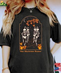 Mickey Pumpkin Silly Symphony The Skeleton Dance Shirt Disney Halloween Scary Movie T-Shirt Unisex
