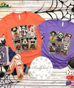Mickey Stitch Horror Characters Costume Card Shirt Scary Vintage Retro Disney Halloween T-Shirt Sweatshirt