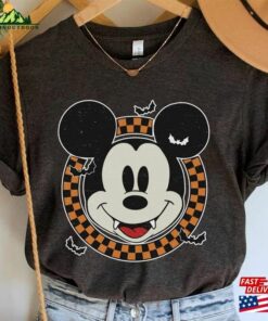 Mickey Vampire Checkered Board Club Spooky Season T-Shirt Unisex