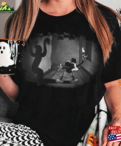 Mickey With Candle And A Ghost Shadow Halloween Vintage T-Shirt Unisex Sweatshirt Mickey With Candle And A Ghost Shadow Halloween Vintage T-Shirt Unisex Sweatshirt
