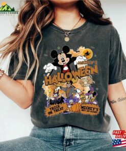 Mickey’s Halloween Trick Or Treat Comfort Color Shirt Retro Spooky Season Sweatshirt Unisex