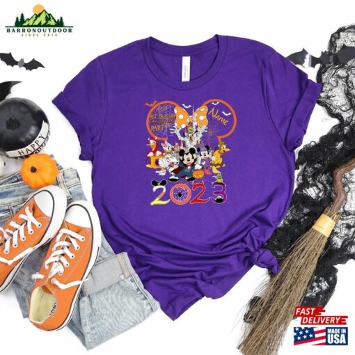 Mickey’s Not So Scary Halloween Party 2023 Shirts And Minnie Family T-Shirt Sweatshirt