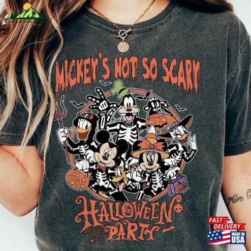 Mickey’s Not So Scary Halloween Party Shirt Disney Skeleton Unisex T-Shirt