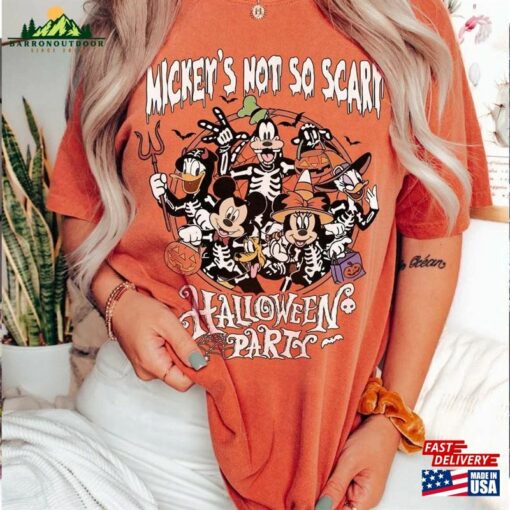 Mickey’s Not So Scary Halloween Party Shirt Disney Skeleton Unisex T-Shirt