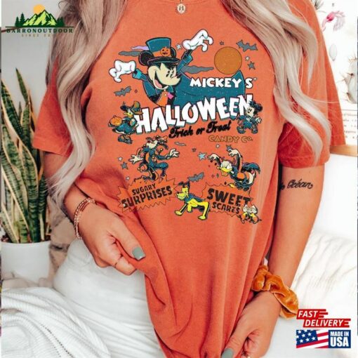 Mickey’s Trick Or Treat Candy Co Halloween Party 2023 Shirt And Friends Tee Unisex T-Shirt