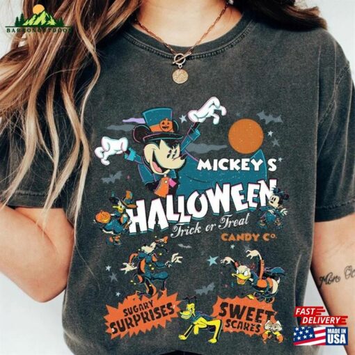 Mickey’s Trick Or Treat Candy Co Halloween Party 2023 Shirt And Friends Tee Unisex T-Shirt