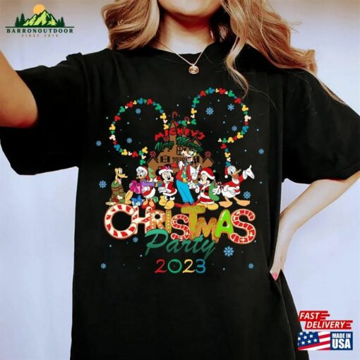 Mickey’s Very Merry Christmas Party 2023 Shirt Disney Family Matching T-Shirt Hoodie