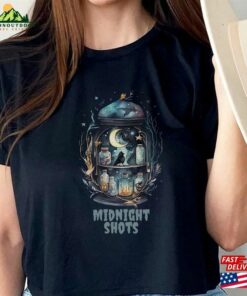 Midnight Shots Cropped Top Women’s Flowy Tee Classic T-Shirt Midnight Shots Cropped Top Women’s Flowy Tee Classic T-Shirt