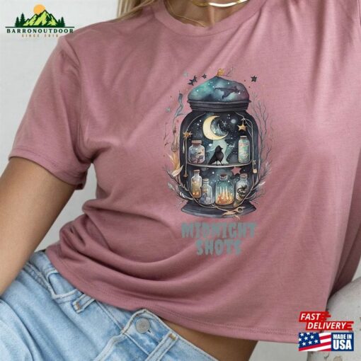 Midnight Shots Cropped Top Women’s Flowy Tee Classic T-Shirt