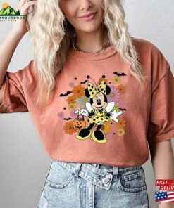 Minnie Floral Halloween Comfort Color Shirt Disney Women Girl Party Hoodie Sweatshirt