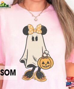 Minnie Ghost Comfort Colors Shirt Halloween Spooky Season Tee Sweatshirt Unisex